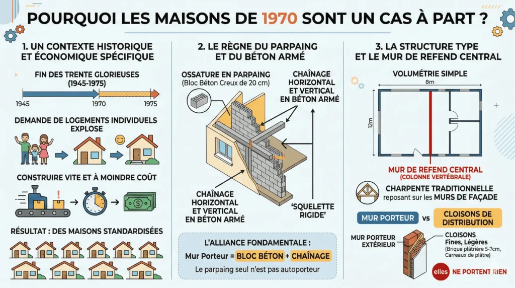 Pourquoi les maisons de 1970 sont un cas à part