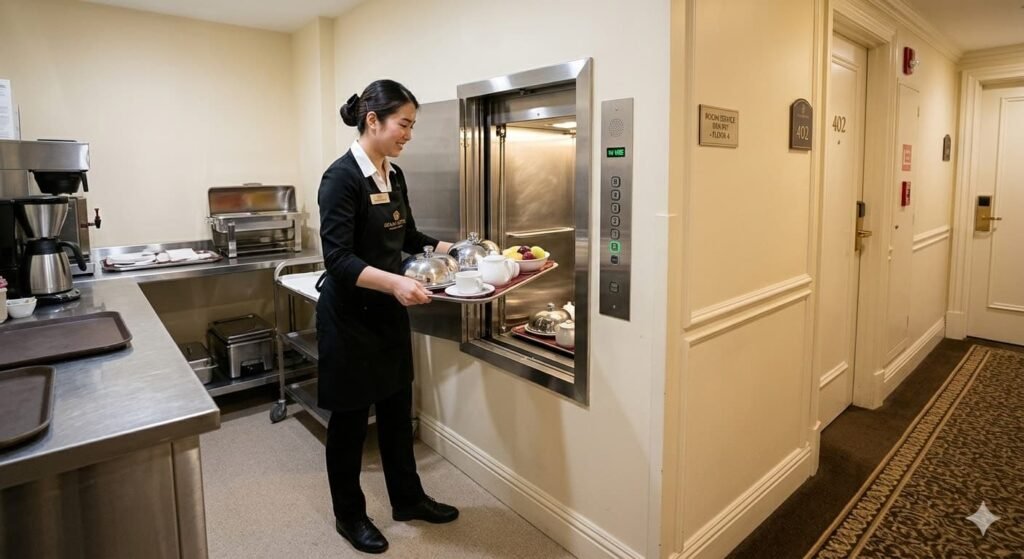 Monte plat dans un hotel