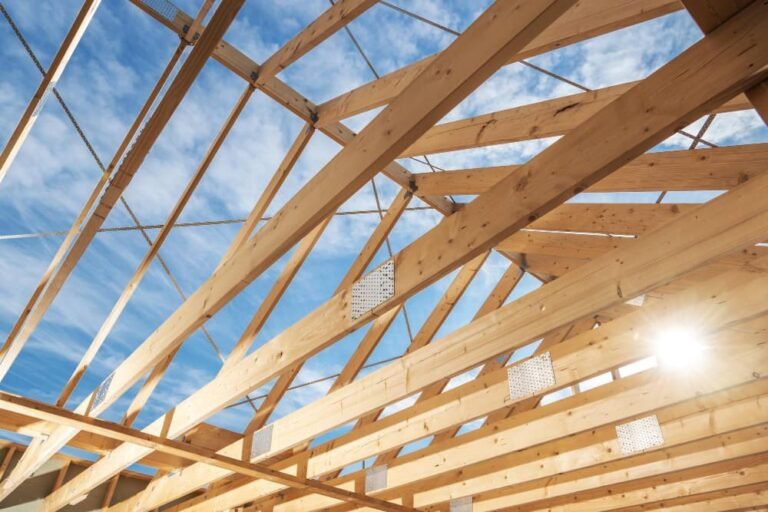 Construction structure de toit en bois