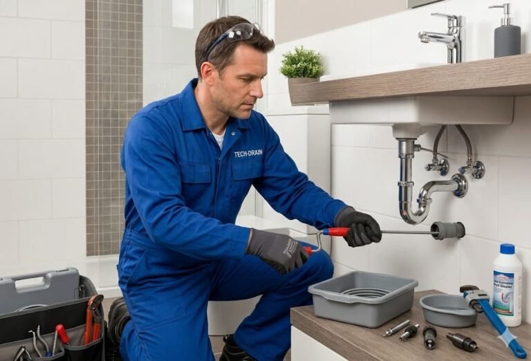 Technicien avec furet