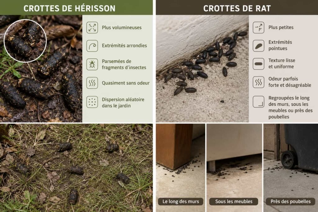 Crottes hérisson et rat