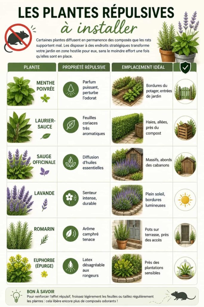 Plantes répulsives rats