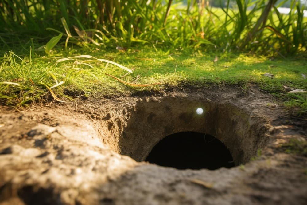 Trou dans le jardin