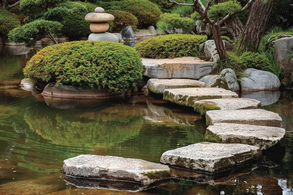Des pierres zen dans la nature