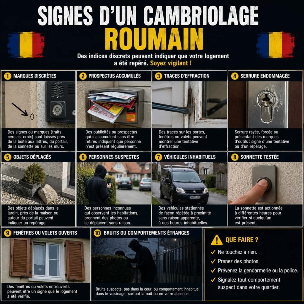 Signes cambriolage roumain