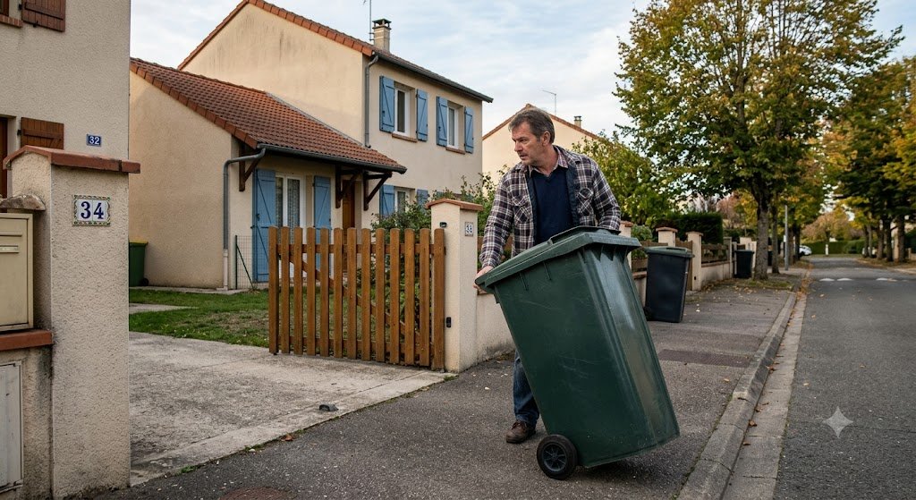 Mon Voisin qui met sa poubelle devant chez moi ma maison
