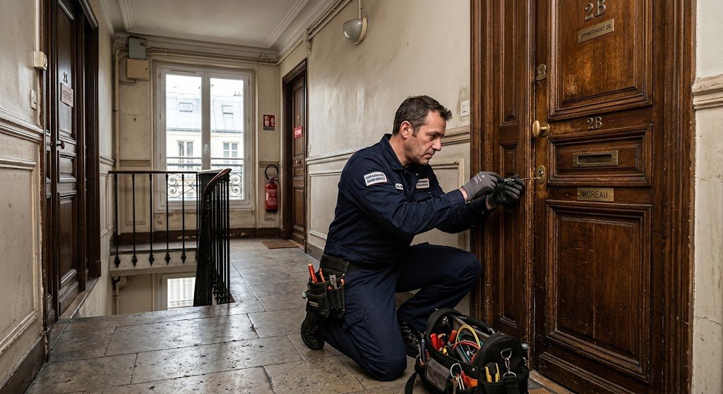 Homme qui ouvre porte